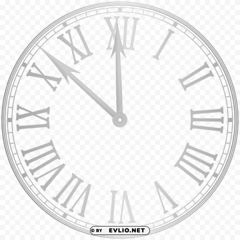 new year clock silver PNG images with alpha channel selection