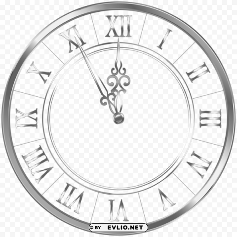 new year silver clock PNG images with alpha background PNG image with transparent background - 14d22b14