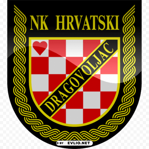 nk hrvatski dragovoljac football logo Clean Background Isolated PNG Graphic
