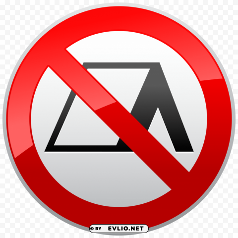 no camping prohibition sign PNG transparent photos for presentations