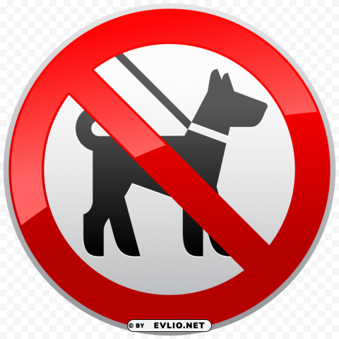no dogs sign prohibition Transparent PNG images set