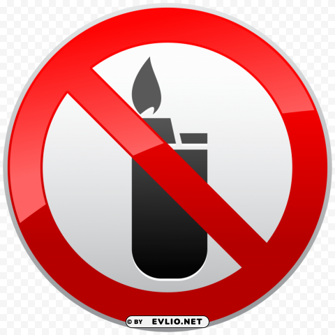 No Lighters And Open Flameprohibition Sign Transparent PNG Isolated Graphic Design