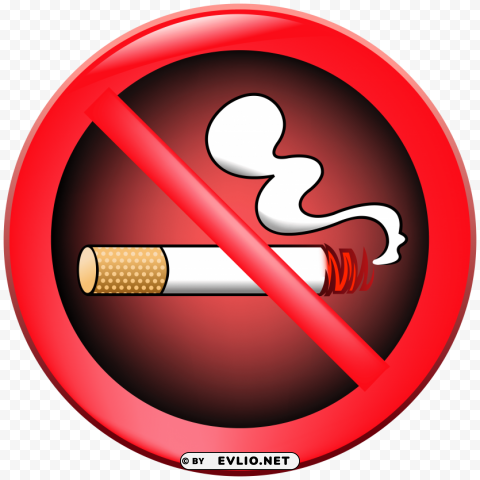 no smoking prohibition sign Transparent PNG Isolated Item
