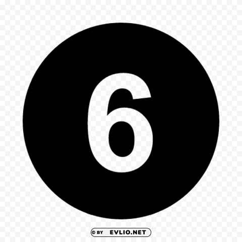number 6 black and white Transparent PNG pictures complete compilation