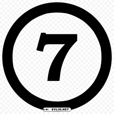 number 7 black and white Transparent PNG pictures archive
