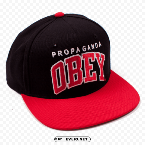 obey black letter cap snapback hat PNG for business use