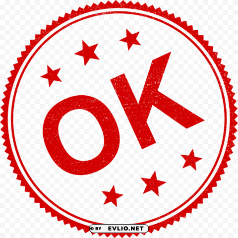 ok stamp Isolated Graphic on Clear PNG