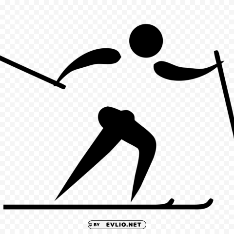 olympic pictogram cross country skiing PNG Graphic Isolated with Transparency