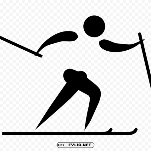 PNG image of olympic pictogram cross country skiing PNG Graphic Isolated with Transparency with a clear background - Image ID 21467ac3