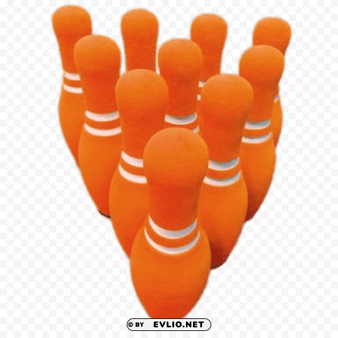 orange bowling pin set Free PNG images with transparent backgrounds