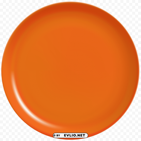 orange plate PNG format with no background