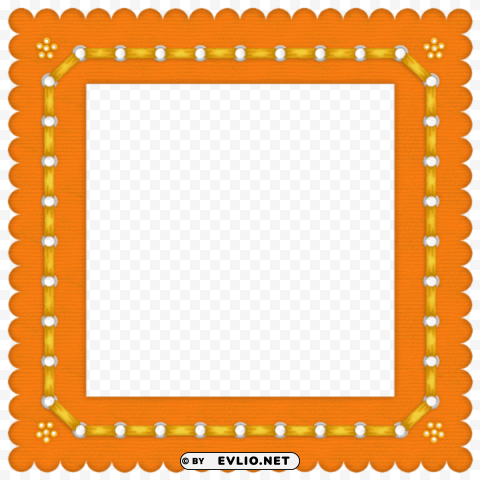 orange summer colored frame Transparent PNG images for printing