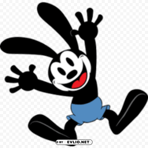 oswald the lucky rabbit happy Transparent PNG Isolated Item with Detail