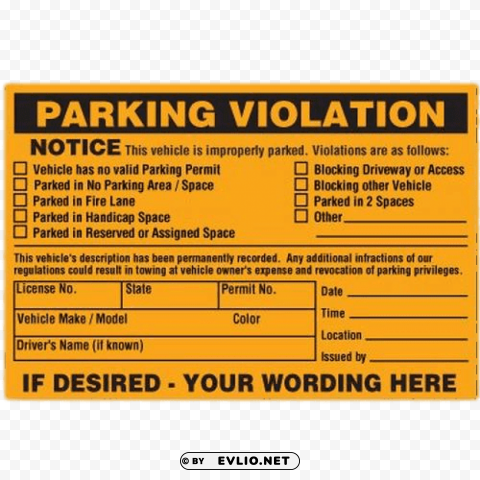 parking violation notice Transparent PNG images bulk package