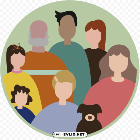 participacion de la familia en el desarrollo social Transparent Background Isolated PNG Figure