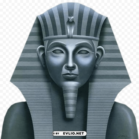 Bronze statue of Egyptian pharaoh Tutankhamun Clear PNG graphics