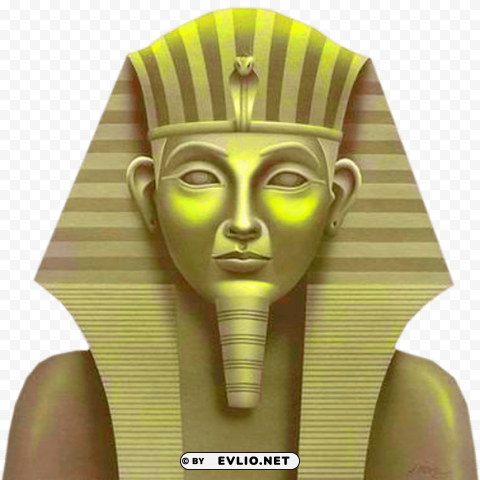 gold statue of Egyptian pharaoh Tutankhamun Clear PNG graphics free