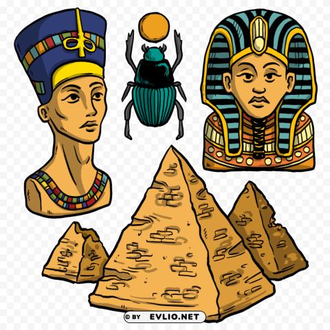 ancient egyptian symbols and artifacts PNG images with clear background