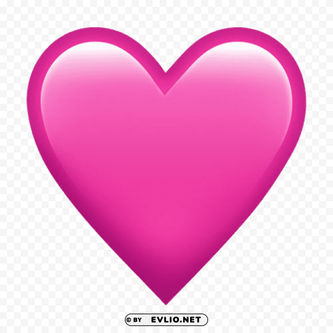 pink heart emoji PNG with no background required