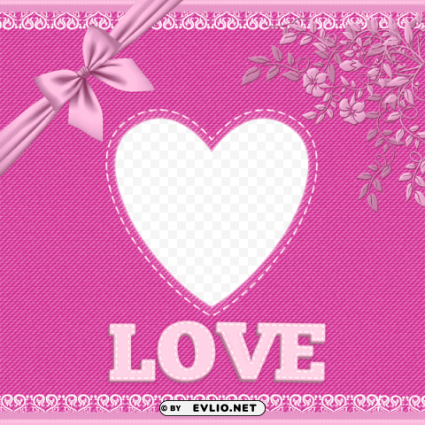 pink jeans love photo frame PNG pictures without background