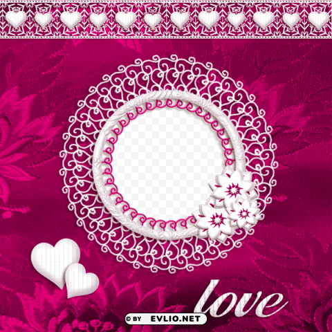 pink loveframe PNG Graphic with Transparent Background Isolation