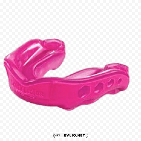 pink mouthguard PNG for Photoshop