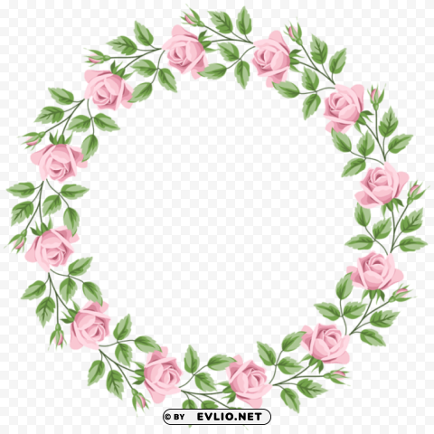 pink rose border frame High-resolution transparent PNG images set
