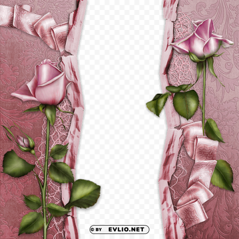 pink roses beautiful transparent frame PNG images with high transparency