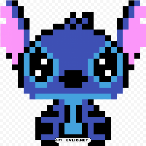 pixel art disney stitch PNG Image Isolated with HighQuality Clarity