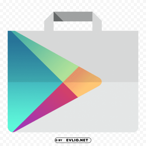 play store old icon android lollipop PNG Image with Isolated Element