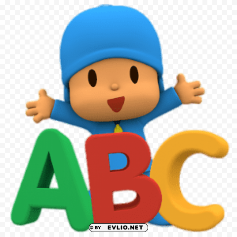 pocoyo abc Isolated Graphic on HighResolution Transparent PNG clipart png photo - 87981ee1