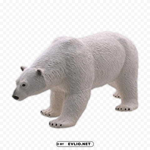 polar bear plastic model PNG Image with Isolated Subject