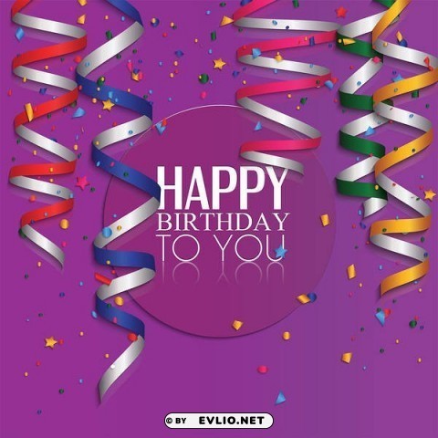 purple happy birthday Transparent PNG graphics variety