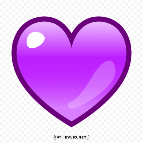 purple heart emoji Transparent PNG Object with Isolation