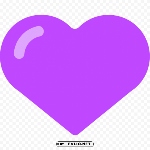 purple heart emoji simple Transparent PNG Isolation of Item