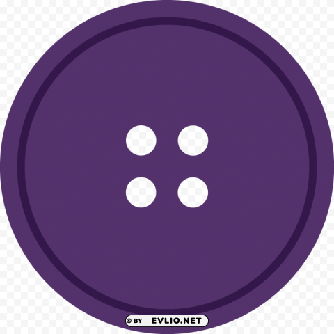 purple round cloth button with 4 hole Transparent Background Isolated PNG Item
