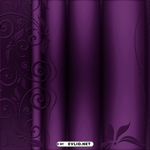 purple satin with ornaments Transparent PNG images for design