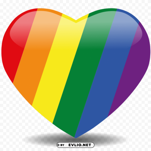 rainbow heart PNG with Isolated Object