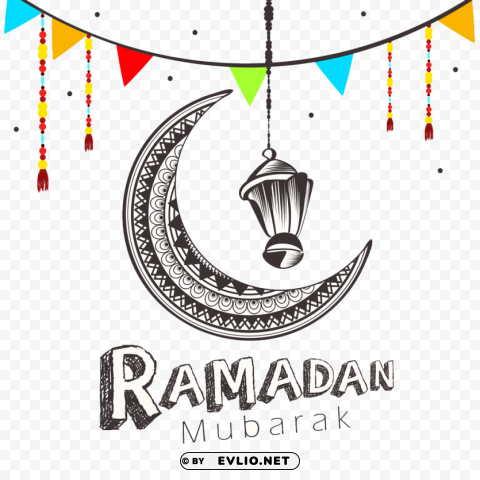 Ramadan Mubarak PNG with Transparency and Isolation