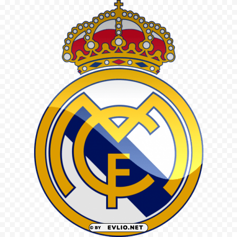 real madrid logo football club PNG transparent design