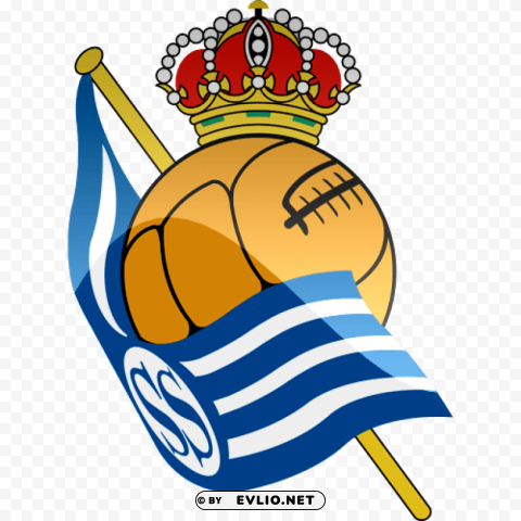 real sociedad logo Clean Background Isolated PNG Design