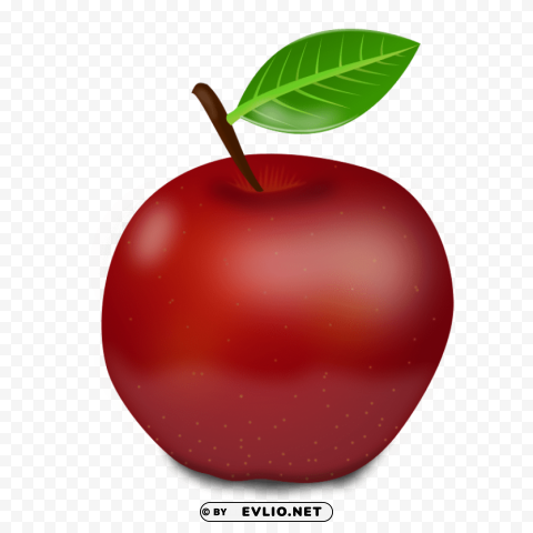 red apple Transparent art PNG clipart png photo - d5ad33cf