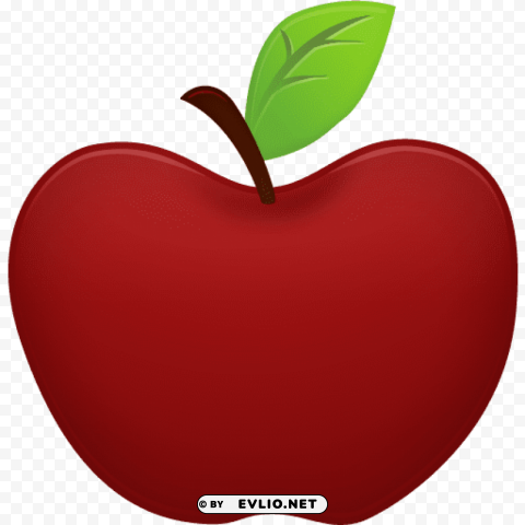 red apple Transparent Background Isolated PNG Art clipart png photo - 53d37616