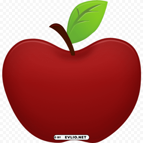 Red Apple Transparent Background Isolated PNG Art