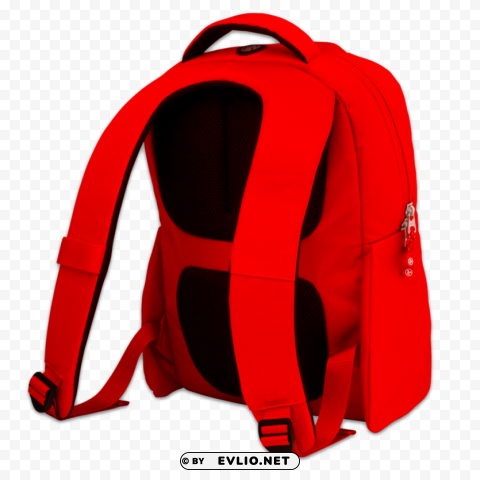 red backpack png Isolated Artwork on Transparent Background