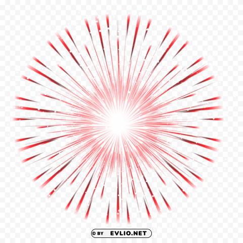 red firework Isolated Element in HighResolution Transparent PNG