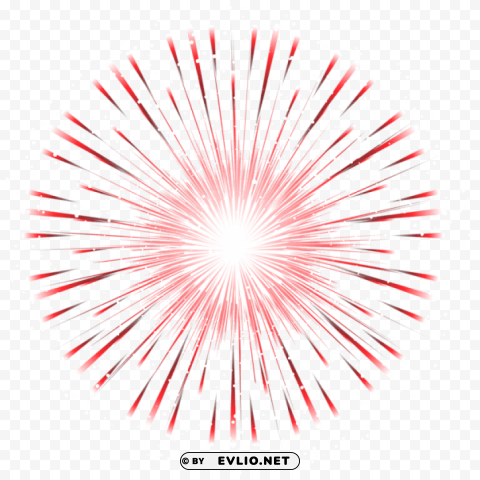 Red Firework Isolated Element In HighResolution Transparent PNG