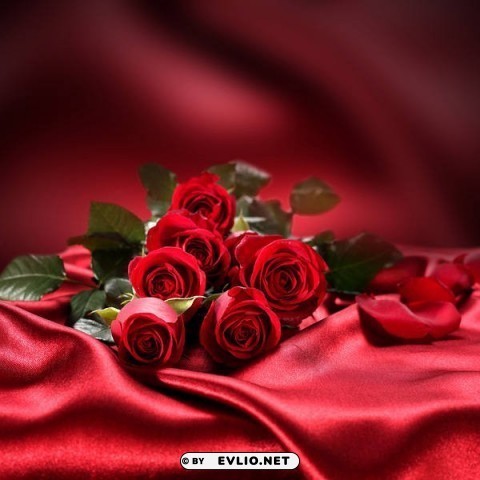 red roses satin red Isolated Icon in Transparent PNG Format