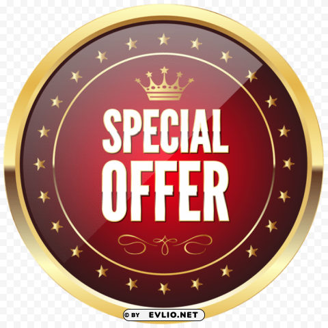 red special offer badge transparent Isolated Element with Clear Background PNG