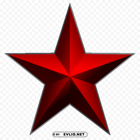 red star Isolated Item on Clear Background PNG clipart png photo - 32f10b96